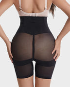 High Waist Criss-Cross Mesh Breathable Shaping Shorts